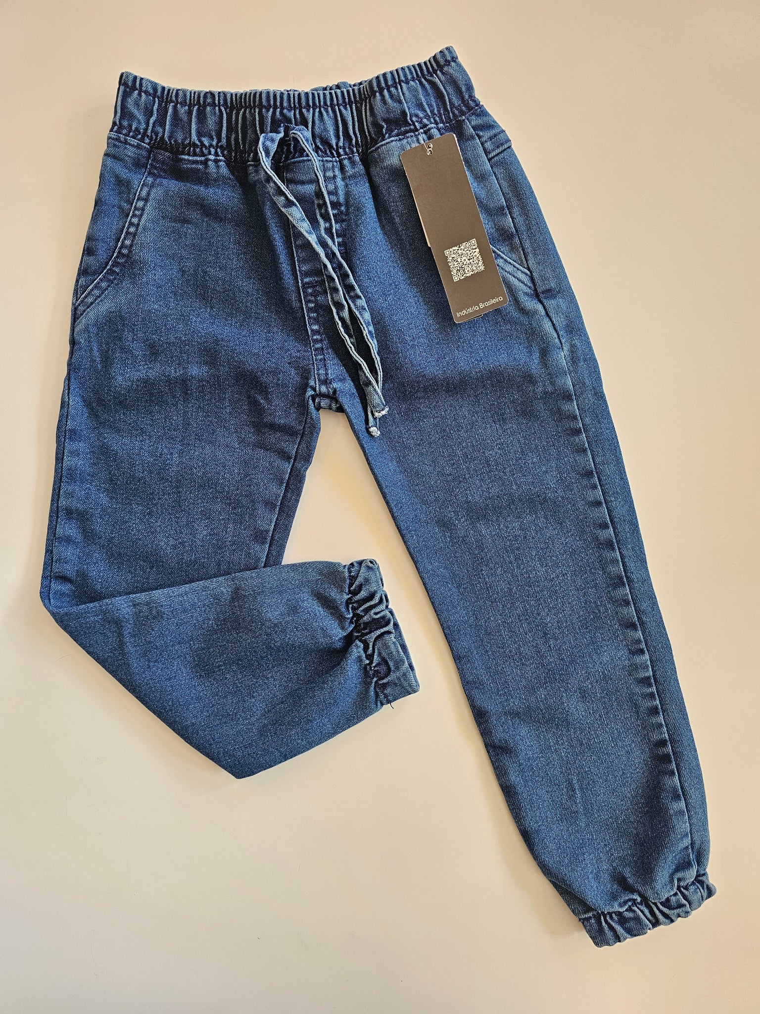 Jogger Jeans Azul Cordon