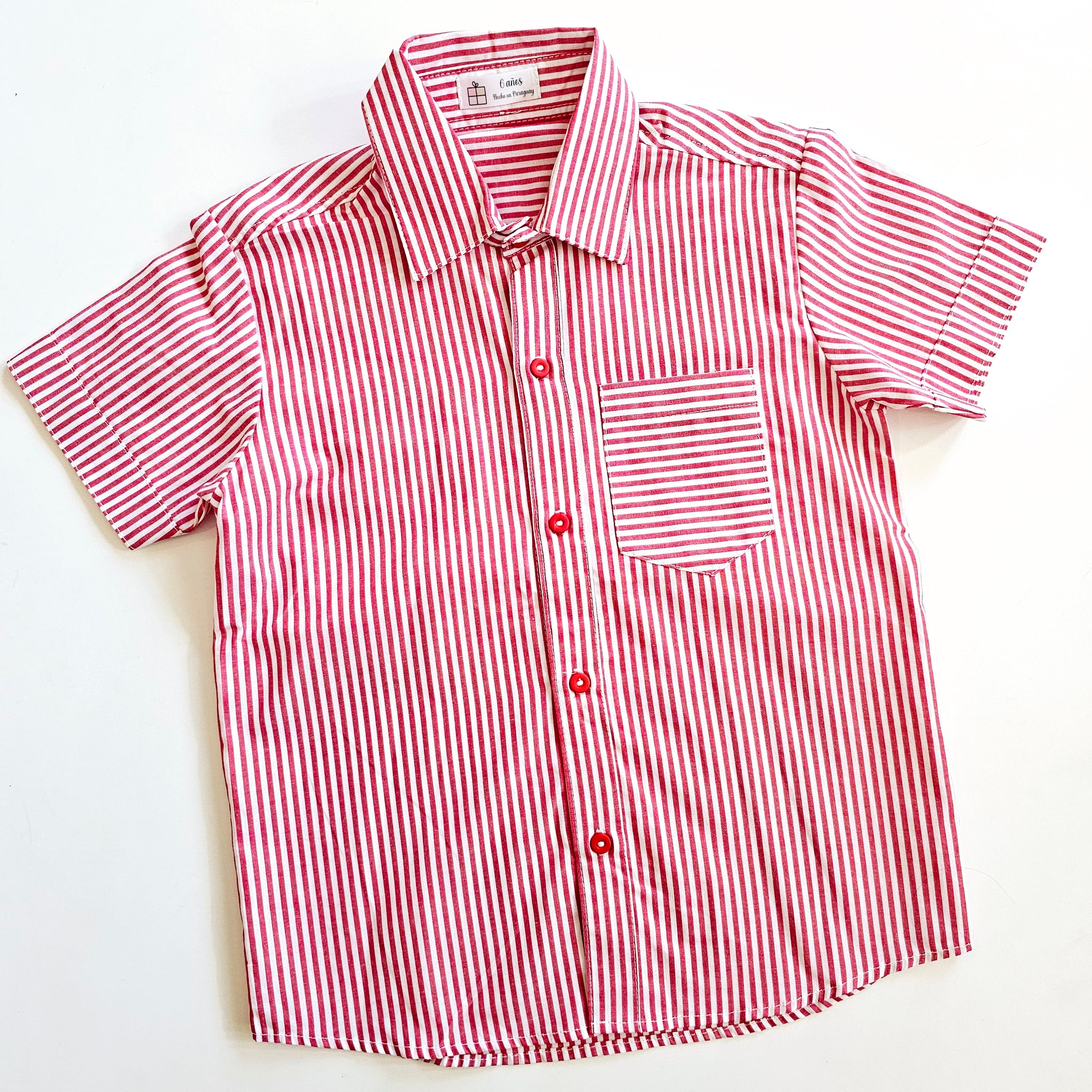 Camisa Rayas Rojas