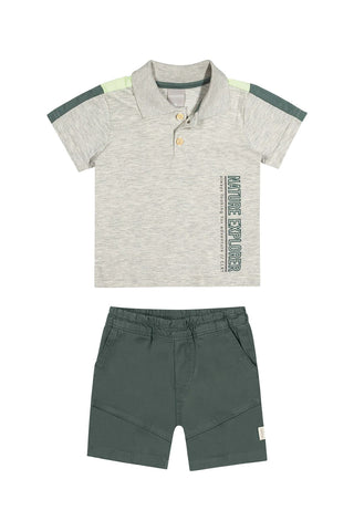 Conjunto Colorittá Verde/Gris nene