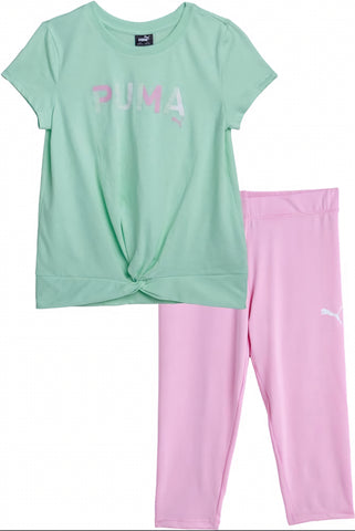 Conjunto Puma Menta Rosa nena