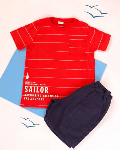 Conjunto Rojo Azul nene