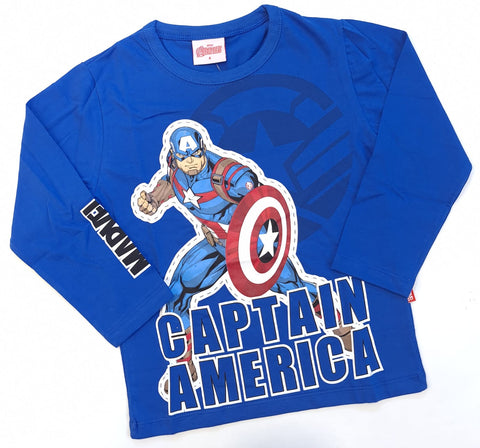 Remera Mangas Largas Capitan America