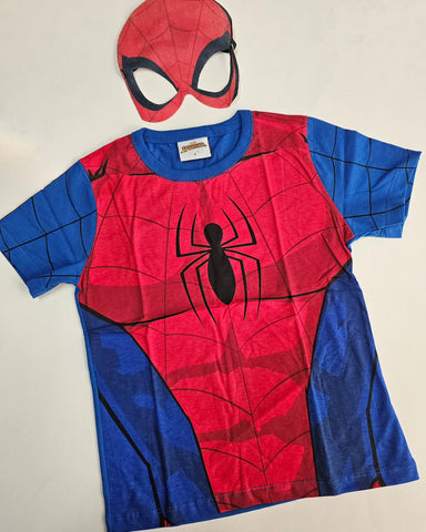 Remera con Antifaz Spiderman Azul