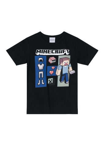 Remera Minecraft Negro