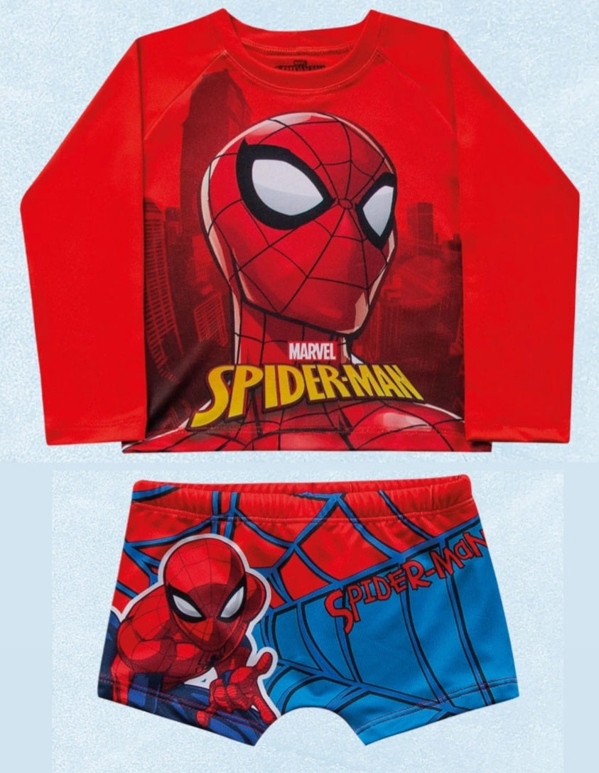 Conjunto de Baño Spiderman Cara Rojo