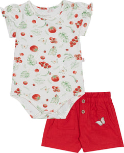 Conjunto Body Short Tomate