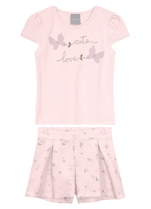 Conjunto Cute Mariposas Rosa