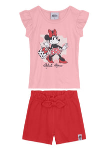 Conjunto Minnie Rosa Rojo