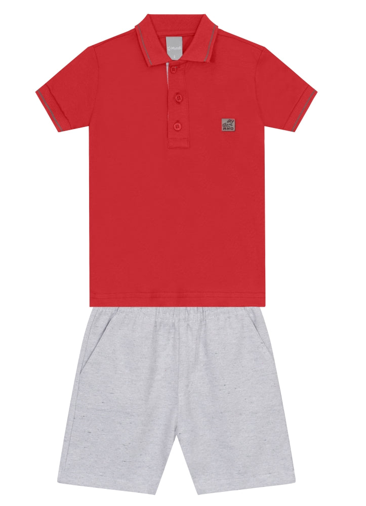 Conjunto Mundi Polo Rojo