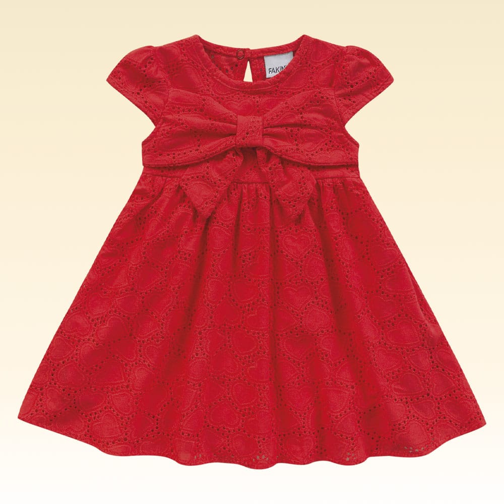 Vestido Broderie Rojo beba