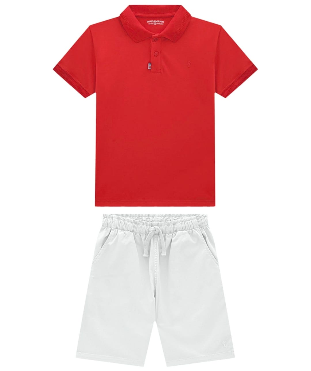 Conjunto OM Polo Rojo Blanco