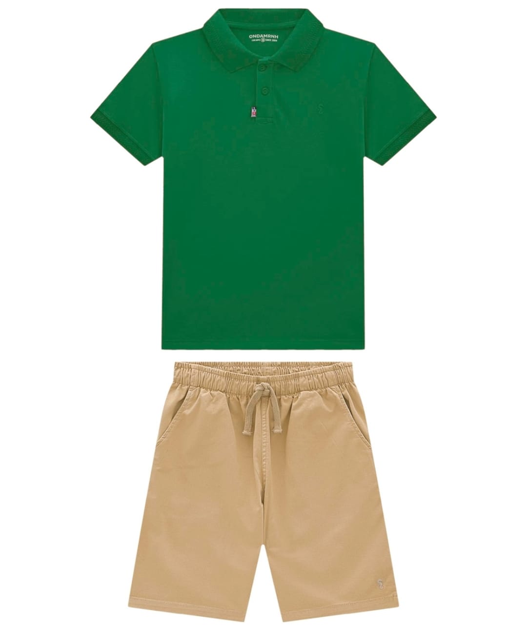 Conjunto Polo OM Verde Marrón