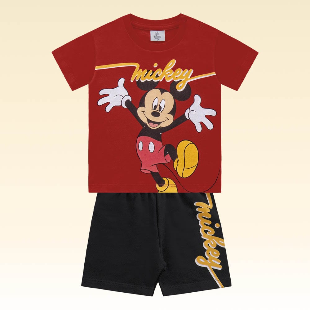 Conjunto Mickey Rojo bebe