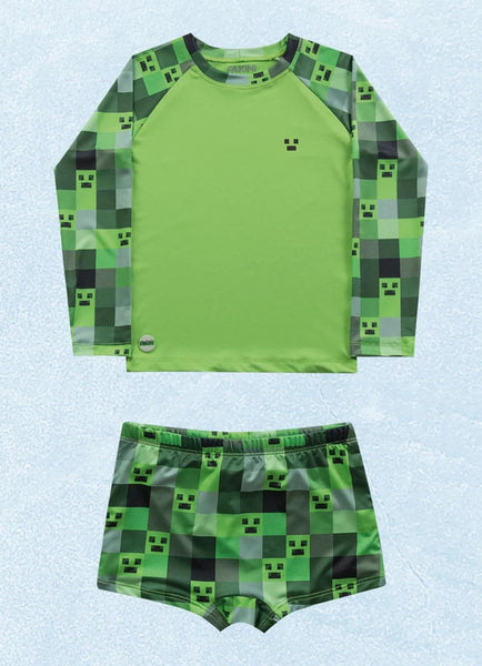 Traje de Baño Minecraft Verde