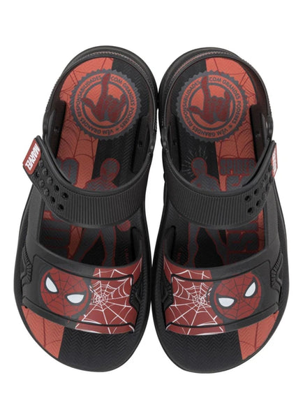 Sandalia Spiderman Rojo Negro